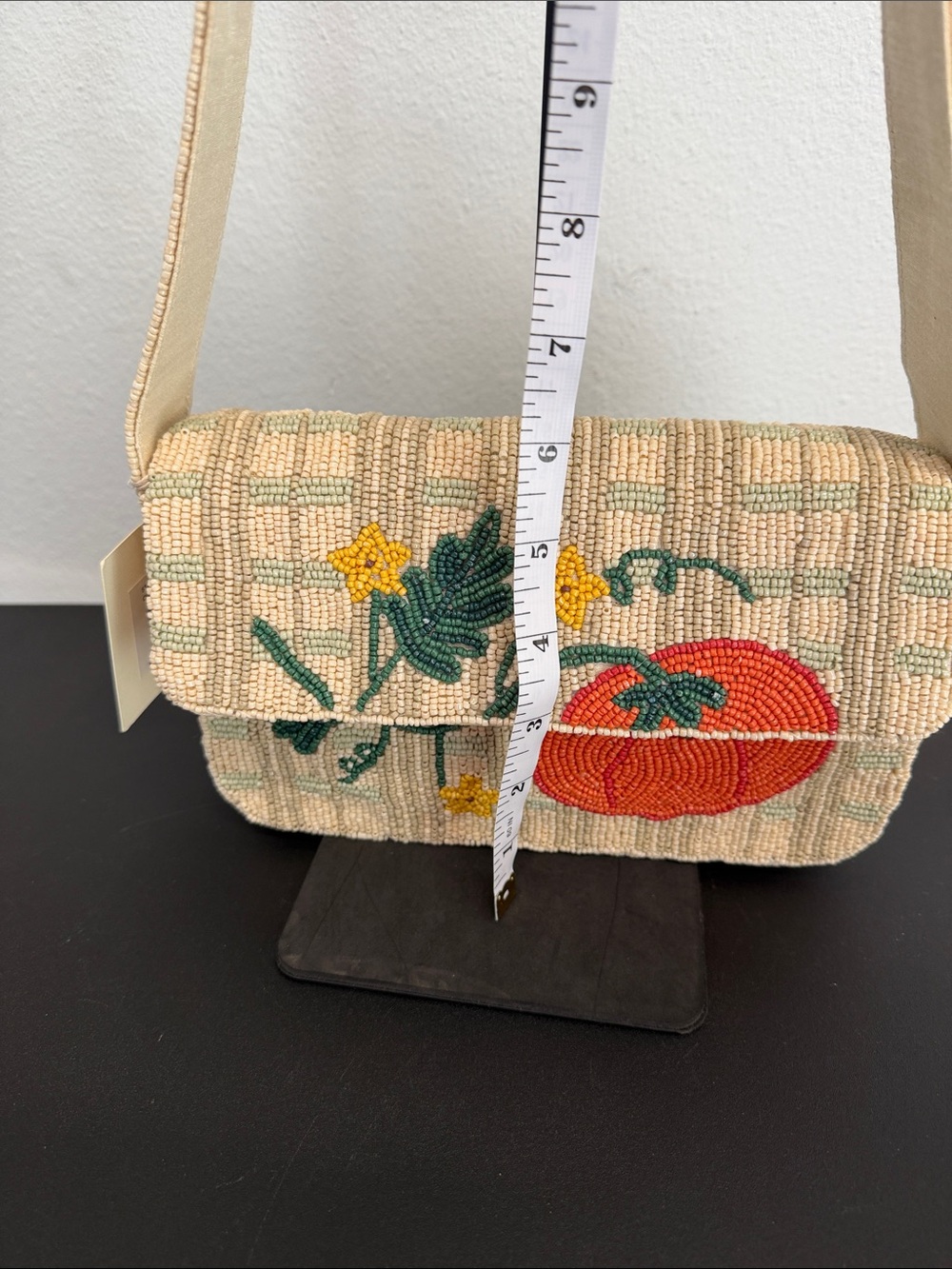 Sol and Mer | Fall Harvest Cottagecore Motif Beaded Shoulder Bag ๐ - Picture 13 of 14